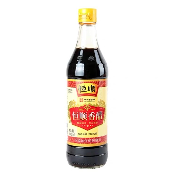 น้ำส้มสายชูดำอาหารจีน เปรี้ยวหอมกำลังดี ทำซอสน้ำจิ้ม เหิงชุ่น HengShun ฉลากสีแดง恒顺香醋