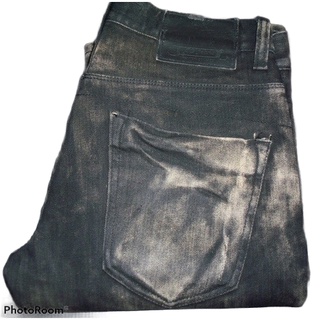 Go Jeans Faded Black Size 30 ยาว 40 นิ้ว ปลายขา 7.5 นิ้ว สีดำ มือสอง ของแท้