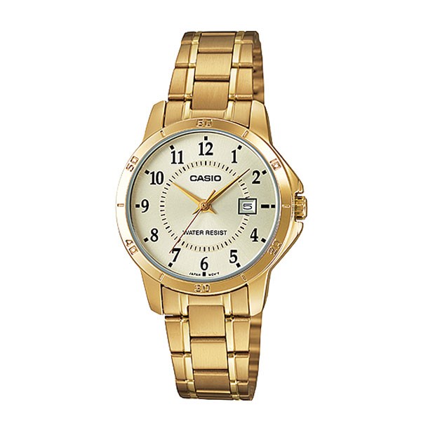 Casio Standard นาฬิกาข้อมือสุภาพสตรี รุ่น LTP-V004G-9BUDF,LTP-V004G-9B,LTP-V004G