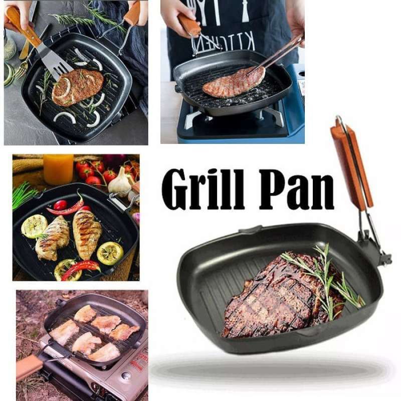 TEFLON BBQ / SQUARE GRILL PAN TEFLON BARBEQUE 20 CM และ 24 CM TEFLON STEAK GRILL / HAF Store Store