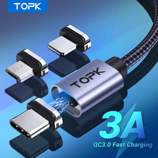 Topk สายชาร์จ แบบ Type C Micro Usb สำหรับ Iphone 12 Xiaomi Oppo