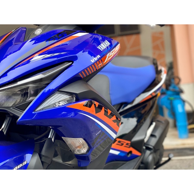 สติกเกอร์ BODY DECAL COVERSET Typical Blue GP 2019 เท่านั้น ชุดฝาครอบปรับแต่ง สําหรับ Yamaha NVX AEROX 155 Bluegp