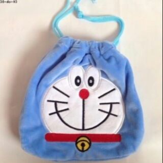 ถุงหูรูด ลาย โดเรม่อน (Doraemon) ใส่เครื่องสำอาง ของกระจุ๊กกระจิ๊ก ก็ได้ค่ะ ขนาด 7x7.5 นิ้ว