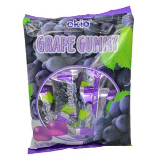 Akiko Grape Flavor Jelly 100g. โอกิโอกัมมี่ส์รสองุ่น 100กรัม