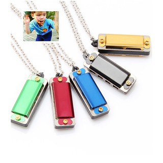 Baby Gift Cute Mini Harmonica Pendant Colorful 4 Hole 8 Tone Necklace Children