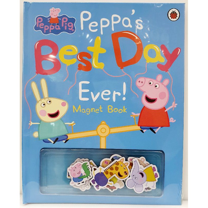 Peppa's Best Day Ever! new Magnet book Peppa and friend นิทานติดแม่เหล็ก create your own story