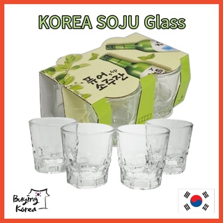 [PURE] SOUJU GLASS 4P SET / แก้วโปร่งใส 4PCS Cup สำหรับถ้วยสาเกเกาหลี