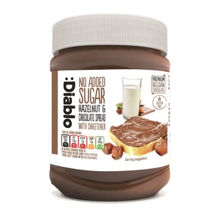 Diablo No Added Sugar Hazelnut Chocolate Spread 350g. เดียโบล เฮเซลนัท ช็อกโกแลต สเปรดทาขนมปัง