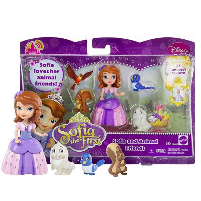 ของแท้!! ตุ๊กตาโซเฟีย Sofia and Animal Friends ~3 Disney Sofia the First Mini-Doll Fashion Playset