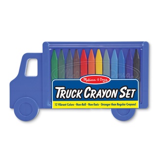 สีเทียนรุ่นรถ 12 สี ล้างออกได้ ไม่หักง่ายนำเข้าจากอเมริกาแบรนด์ Melissa &amp; Doug Truck Crayon Set (Set of 12)