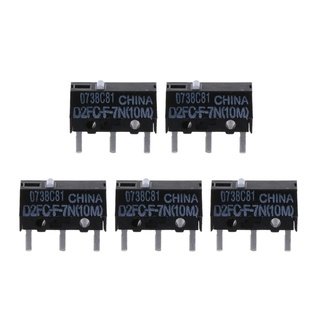 R* ของแท้ ไมโครสวิตช์เมาส์ D2FC-F-7N 3Pin 10 เมตร สีเงิน 5 ชิ้น