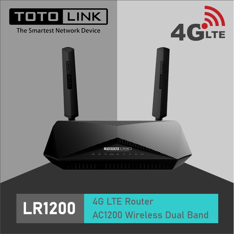 TOTOLINK เร้าเตอร์ใส่ซิม 4G รุ่น LR1200 (Router Wireless Dual Band LTE AC1200)