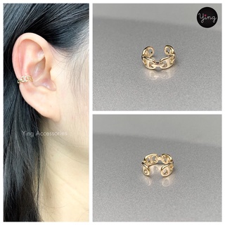 พร้อมส่ง🌈✨Ear cuff สีทอง แบบหนีบ / แบบเกี่ยว (1 ชิ้น)