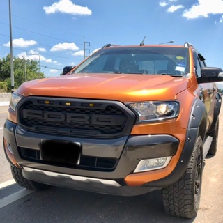 กระจังหน้าแร๊พเตอร์ front gril raptor ranger 2015 - 2018+ เทาดำไวแทค ตรงกลางดำด้าน (แบบในรูป)