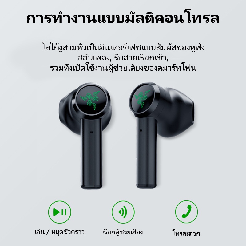 【จัดส่งตลอด 24】หูฟังไร้สาย True Wireless Earphones หูฟังพร้อมไมค์ หูฟังบลูทูธ สเตอริโอ หูฟังเล่นเกมส์