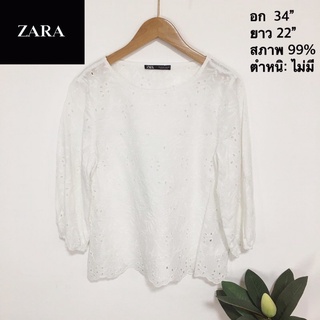 ZARA เสื้อแขนยาว งานปักฉลุทั้งตัว สภาพใหม่มาก