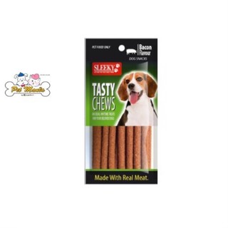 (รสเบคอน)SLEEKY Tasty Chew - Stick ขนมขบเคี้ยวแบบแท่ง 50g.