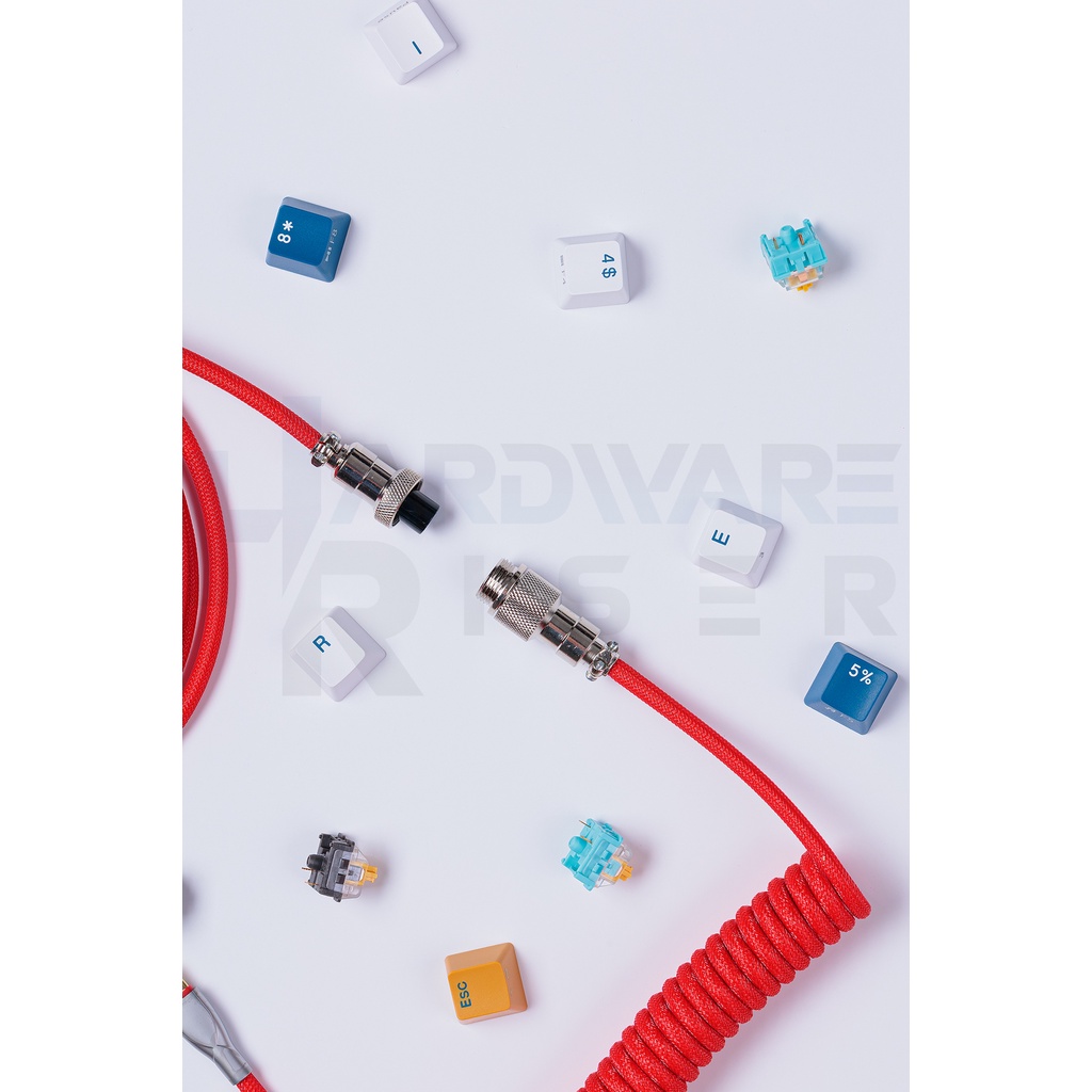 Coiled Cable 8K Magnetic Mechanical Keyboard / สายเคเบิ้ล สายถัก สายคีย์บอร์ด  / USB C to A