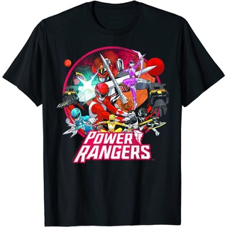 เสื้อยืดพิมพ์ลายเสื้อยืดเสื้อยืด พิมพ์ลาย Power Rangers Group Shot สไตล์วินเทจ คลาสสิก เรโทร สําหรับผู้ชาย และผู้หญิงS-4