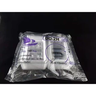 DEDEE กล่องใส OPS DD-2H แบบไม่ล็อค (100ใบ) บรรจุภัณฑ์เบเกอรี่ ที่ใส่อาหารและกล่องข้าว ไม่เป็นไอน้ำ