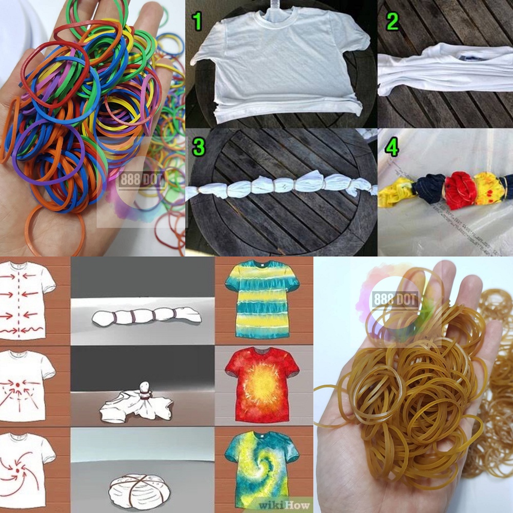 888dot ยางวง​ สำหรับมัดของ มัดถุง มัดเสื้อมัดย้อม แบ่งขาย 65 กรัม