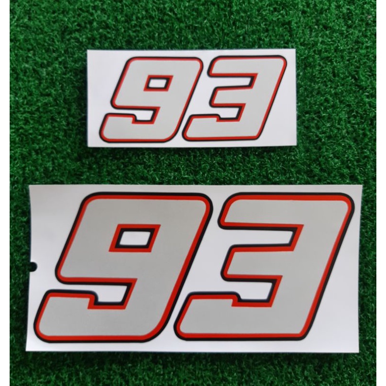 สติ๊กเกอร์แต่งรถแข่ง  #เบอร์93  #93 งานตัดประกอบ สะท้อนแสง