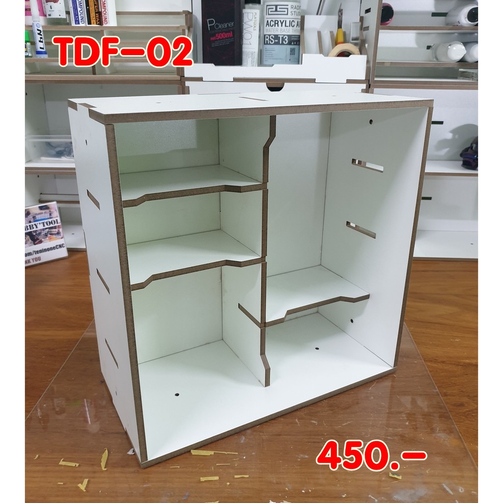 TDF-02 workshop ชั้นวางสีและเก็บอุปกรณ์ Teninone HobbyTool's