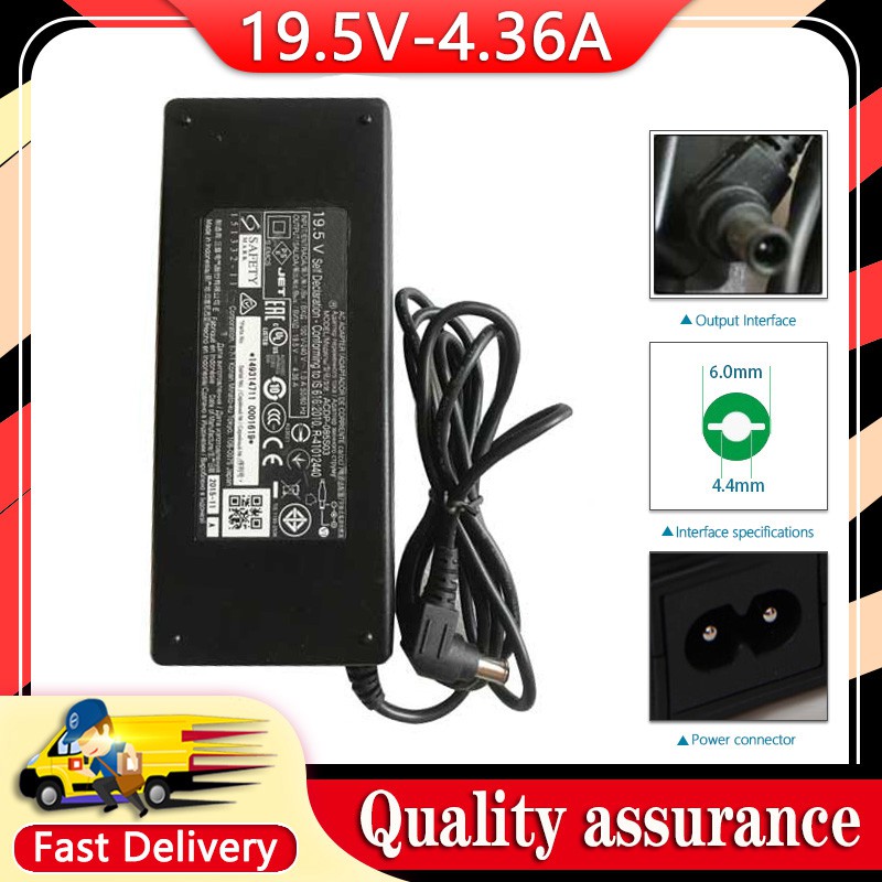 19.5V 4.36A 6.0*4.4 มม.อะแดปเตอร์สําหรับ Sony ACDP-85S03 ACDP-85S01 LCD TV Power Supply