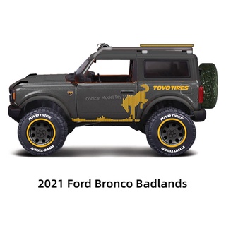 โมเดลรถยนต์ Maisto Ford Bronco Badlands Off-Road Series ขนาด 1:24 ของเล่นสําหรับเด็ก 2021