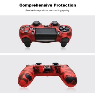 Dualshock 4 Skin Camo Pattern เคสซิลิโคนยางนุ่มสําหรับคอนโทรลเลอร์ PS4