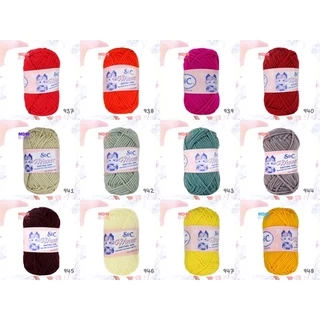 🧶 ไหมพรมเส้นใหญ่ สีล้วน ตรา S&C | ขนาดเส้น 3 มิล 🌈 สีสวย ถักง่าย ✨