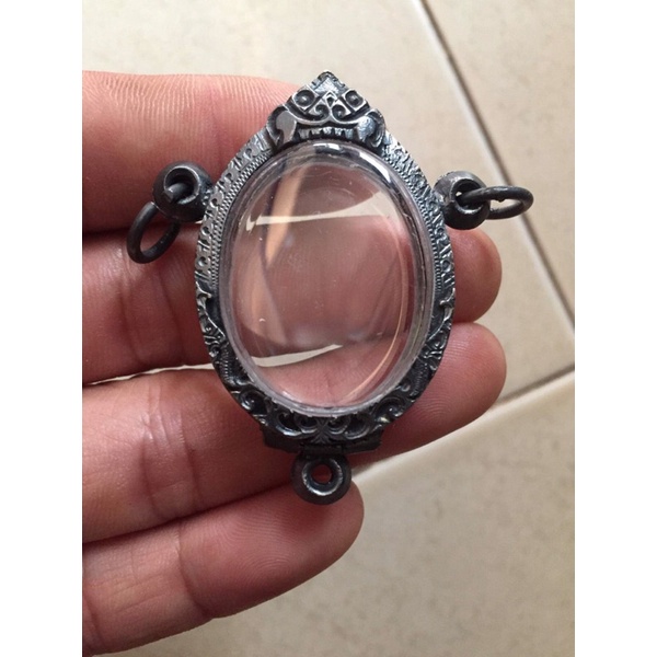 ตลับเงินเก่าใส่เหรียญรูปทรงไข่ใหญ่ขนาดตลับ3.4x4.4cm