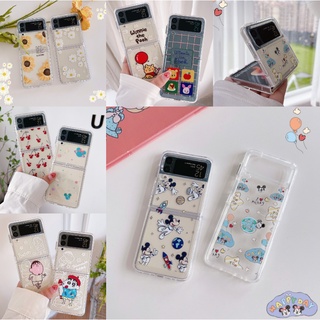 เคสโทรศัพท์มือถือ ป้องกันกระแทก หน้าจอพับได้ ลายการ์ตูนน่ารัก สําหรับ Samsung Z Flip 3 5G Galaxy zflip3