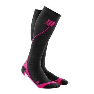 CEP RUN SOCKS 2.0 WOMEN - BLACK/PINK - ถุงเท้ารุ่น 2.0 ความยาวคลุมเข่าผู้หญิง