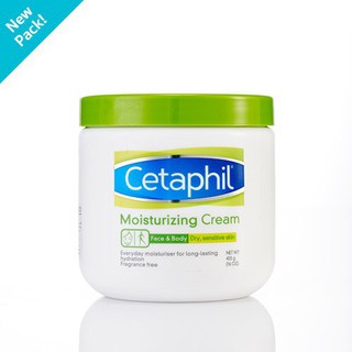 🍃หมดอายุ05/22 แท้100%🍃Cetaphil Moisturizing cream เซตาฟิล มอยส์เจอไรซิ่งครีม 16 OZ (453กรัม) ไม่เหนียวเหนอะหนะ