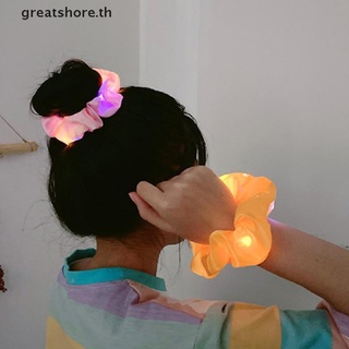 Greatshore ที่คาดผมหางม้า มีไฟ Led แต่งกลิตเตอร์