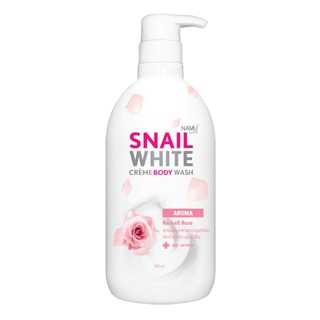 Snail White Creme Body Wash Rashell Rose สแนลไวท์ บาธ ครีมอาบน้ำ กลิ่นกุหลาบ เพื่อผิวกระชับผ่อนคลาย 500ml.
