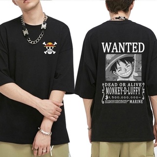 One PIECE LUFFY Annime WANTED T-SHIRT For ONE PIECE lh