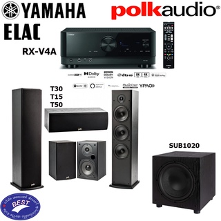 Yamaha RX-V4A+Polk T50 T30 T15+Elac SUB1020 (5.1Ch)