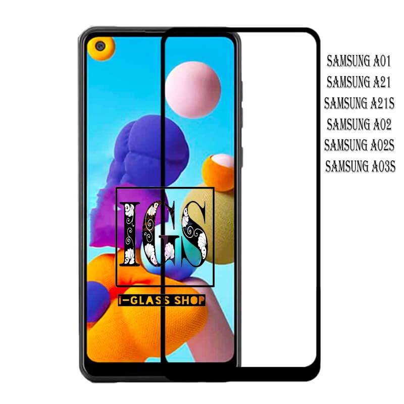 IGS กระจกนิรภัย 5D กาวเต็ม SAMSUNG A01 A21 A21S A02 A02S A03 A04S A04E A03CORE A03S A05 A05S A06 A07