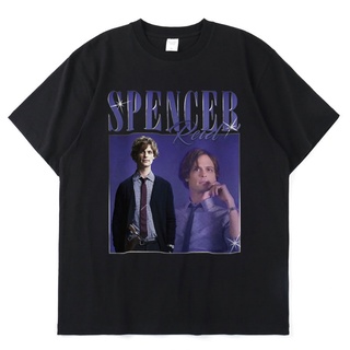 เสื้อยืดโอเวอร์ไซส์เสื้อยืดแขนสั้น พิมพ์ลายกราฟฟิค Spencer Reid สไตล์ฮิปฮอป แฟชั่นวินเทจ สําหรับผู้ชาย BHYX HM0NS-3XL