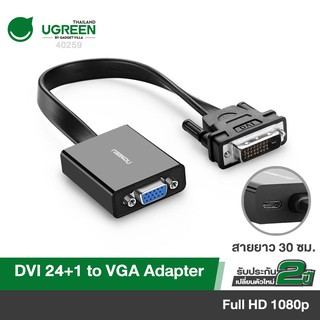 UGREEN รุ่น 40259 DVI to VGA Adapter Single Way 1080p DVI-D to VGA Adapter 24+1 DVI