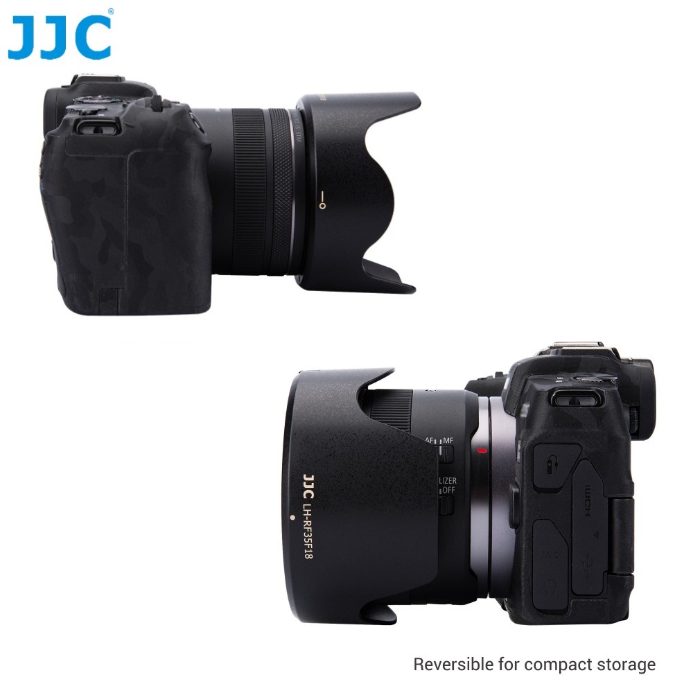 JJC Lens Hood EW-52 ฝาครอบเลนส์สำหรับ Canon RF 35mm F1.8 Macro IS STM  เครื่องประดับ LH-RF35F18