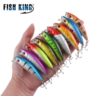 Fishking 1pcs Fishing Lures Topwater Popper Bait 9 Color Hard Bait Artificial Wobblers Plastic Fishing Tackle with Hooks