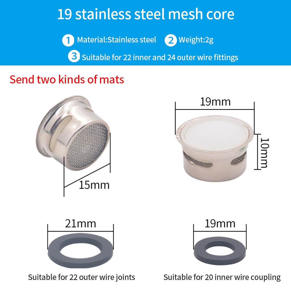 อุปกรณ์ครัว Water Saver การออกแบบนวัตกรรมใส่แกนตาข่ายติดตั้งง่ายอ่างล้างหน้าก๊อกน้ํา Aerator ที่ขายดีที่สุดลดการใช้น้ําติดตั้งง่าย - รูปที่ 4