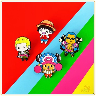 ♥ เข็มกลัด One Piece - Luffy Zoro Chopper Franky ♥ เข็มกลัด รูปการ์ตูนอนิเมะ แบบสร้างสรรค์ สําหรับติดกระเป๋าเป้สะพายหลัง จํานวน 1 ชิ้น