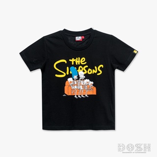 เสื้อยืดตัวล่าสุดDOSH KIDS:UNISEX T-SHIRTSเสื้อยืดคอกลม แขนสั้น สีดำ เด็ก4-12ปี THE SIMPSONS รุ่นFSIBT5053-BLS-5XL