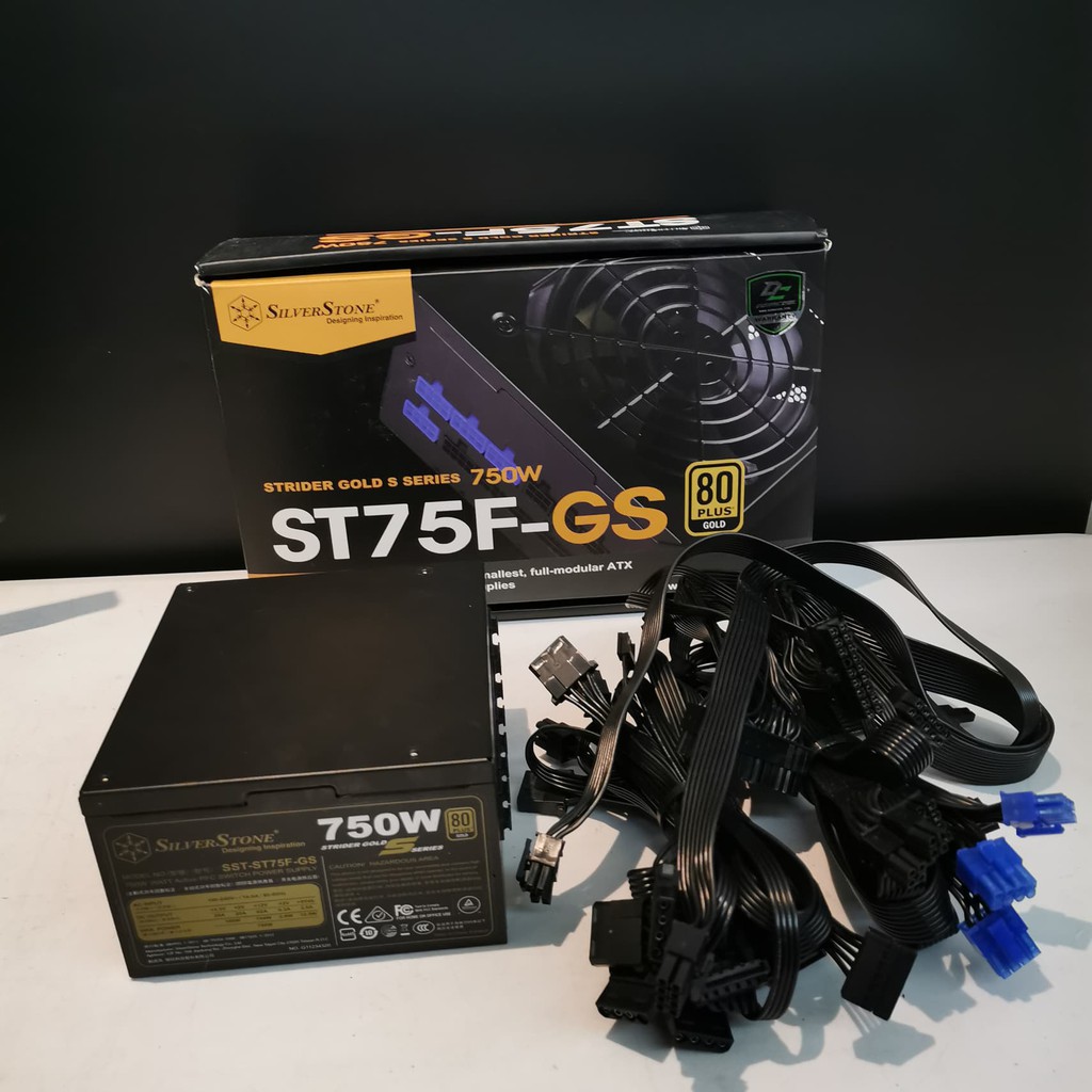 SilverStone ST75F-GS 750W PSU (80+ Gold) สีดำ พ่นสีไร้สารตะกั่ว