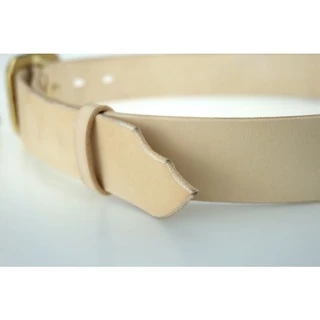 เข็มขัดหนังวัวฟอกฝาด Italy leather vegetable tanned full grain BATADOR(IDปลายดาบ)