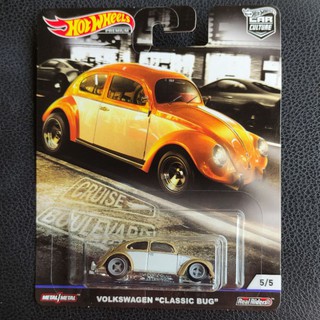 hotwheels Volkswagen classic BUG รถเต่า ล้อยาง ทัองเหล็ก